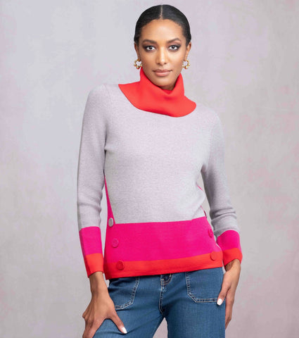 ALISON SHERI - BRITES COLOUR BLOC SWEATER - A46100