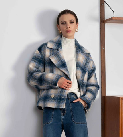 ALISON SHERI - PLAID CROP JACKET - A46328