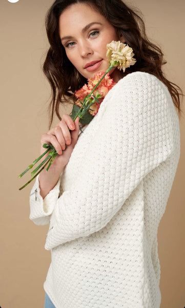 SKOVHUUS - ORGANIC COTTON POPCORN KNIT SWEATER - 6750- 3 Colours