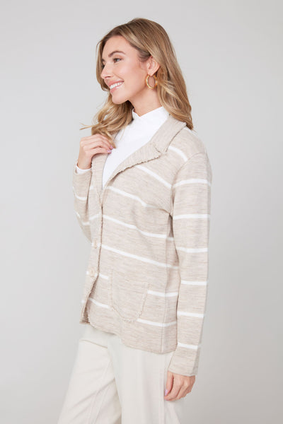 RENUAR - STRIPE KNIT JACKET - R3928-4493