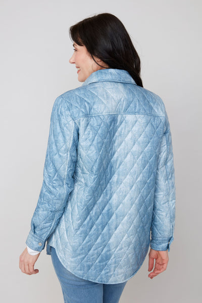 RENUAR - DENIM PRINT QUILT JACKET - R3910L-E3036