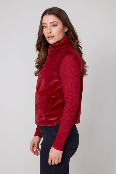 RENUAR  -  FAUX FUR VEST - R3879L-E3011