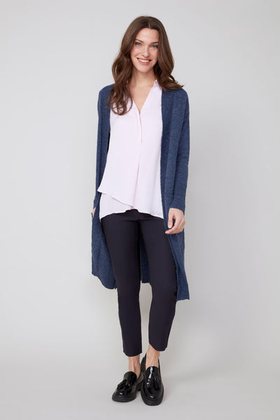 RENUAR - CASHMERE LIKE LONG OPEN CARDIGAN - R6903-4480 - 2 Colours