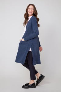 RENUAR - CASHMERE LIKE LONG OPEN CARDIGAN - R6903-4480 - 2 Colours