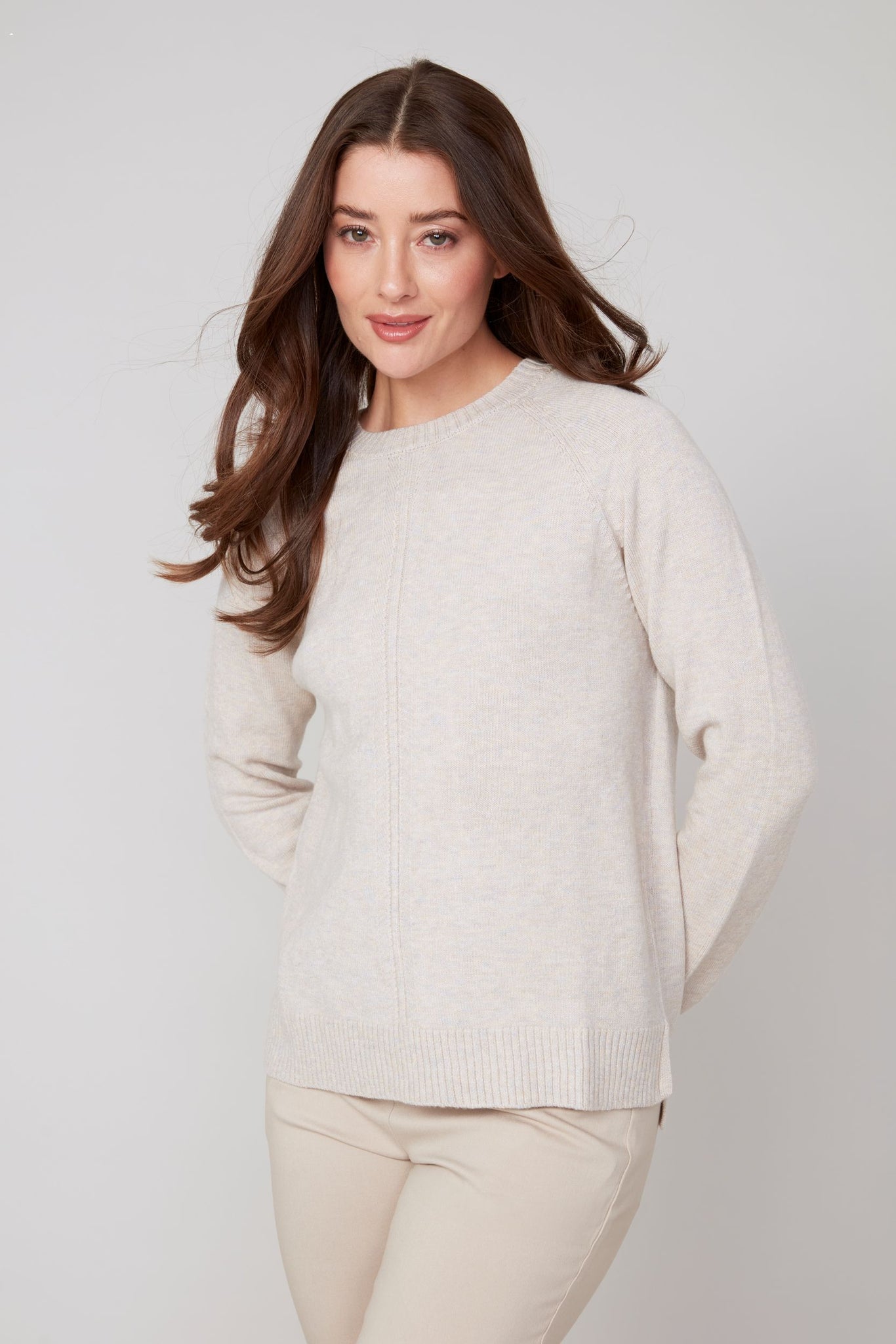 RENAUR - COMFY YARN CREW NECK SWEATER - R6952-4301