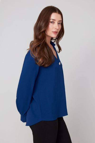 RENUAR- OXFORD STRETCH CREPE BLOUSE - R5009-363 - 3 Colours