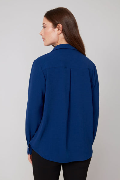 RENUAR- OXFORD STRETCH CREPE BLOUSE - R5009-363 - 3 Colours