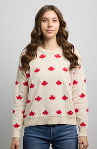CANADA KNITWEAR - RED MAPLE LEAF SWEATER - 14204