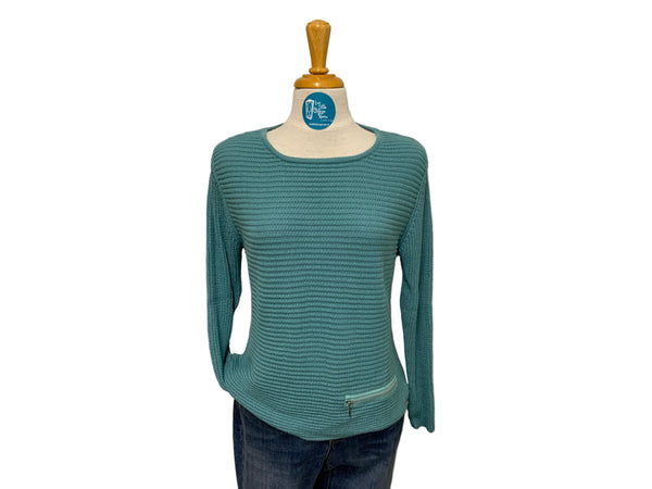 SKOVHUUS - ORGANIC COTTON RIB W/ ZIP DETAIL SWEATER - 5353-  8 Colours