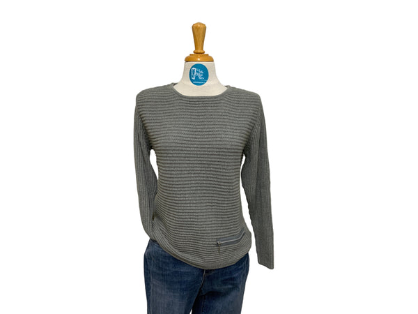 SKOVHUUS - ORGANIC COTTON RIB W/ ZIP DETAIL SWEATER - 5353-  8 Colours