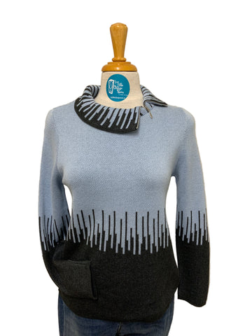 SKOVHUUS -SPLIT NECK  SWEATER  - 4043