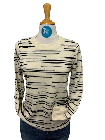 SKOVHUUS - BROKEN STRIPE SWEATER - 4036