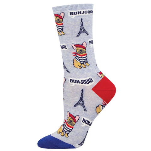 SOCKSMITH CREW SOCKS - PARIS FRENCHIE