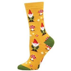 SOCKSMITH BAMBOO CREW SOCKS - GNOME MORE MUSHROOMS