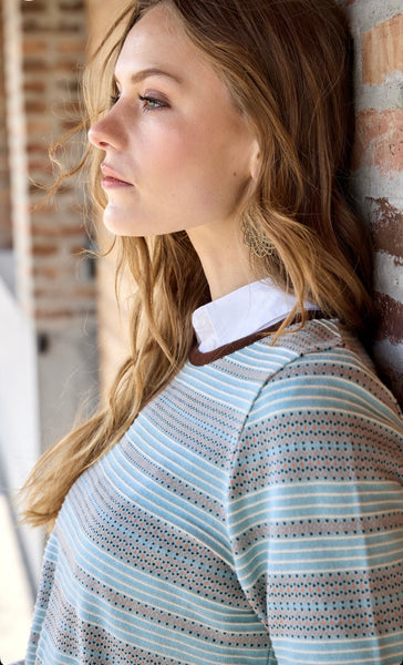 SKOVHUUS - STRIPE CREW NECK SWEATER - 4261