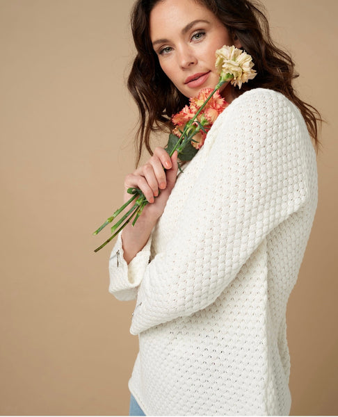 SKOVHUUS - ORGANIC COTTON POPCORN KNIT SWEATER - 6750 - 2 Colours