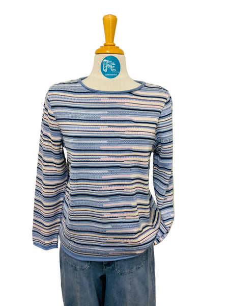 SKOVHUUS - CREW NECK STRIPE SWEATER - 4232 - 2 Colours