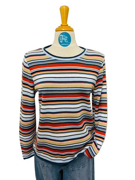 SKOVHUUS - STRIPED CREW NECK SWEATER - 4224 - 2 Colours