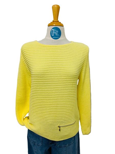 SKOVHUUS - ORGANIC COTTON RIB W/ ZIP DETAIL SWEATER - 5353- 6 Colours