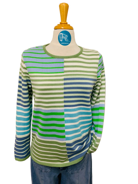 SKOVHUUS - BLOCK STRIPE CREW SWEATER- 4225