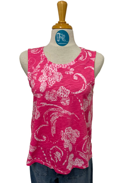 ESCAPE - VINTAGE SCROLL COTTON CREW TANK - 11621 - 2 Colours