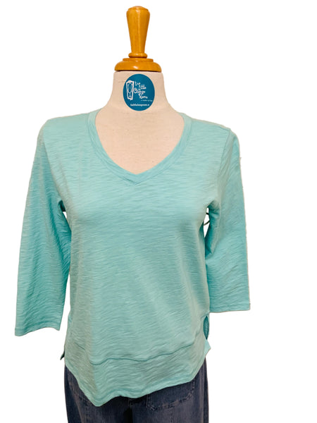 ESCAPE - EASY V NECK 3/4 SLEEVES COTTON TEE - 10041 - 8 Colours