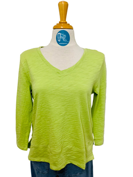 ESCAPE - EASY V NECK 3/4 SLEEVES COTTON TEE - 10041 - 8 Colours