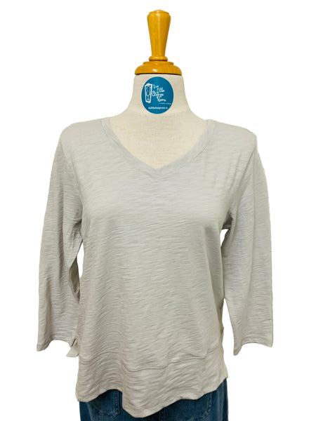 ESCAPE - EASY V NECK 3/4 SLEEVES COTTON TEE - 10041 - 8 Colours