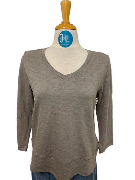 ESCAPE - EASY V NECK 3/4 SLEEVES COTTON TEE - 10041 - 8 Colours