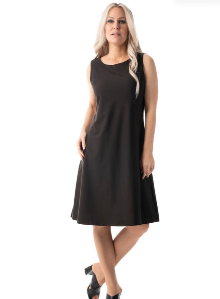 PURE ESSENCE -THE GO ANYWHERE BLACK DRESS - 610-5075