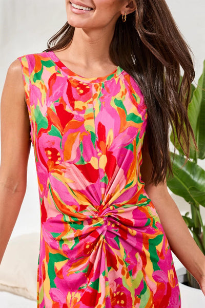 TRIBAL - PINK GLOW PRINT DRESS - 2451O-3457