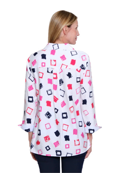 MULTIPLES - GEO PRINT SHIRT-M16606