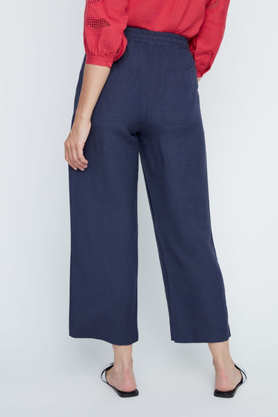 RENUAR -  LINEN BLEND PULL ON STRAIGHT CROP - R11058-E3075