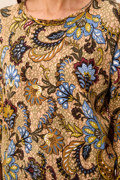 TRIBAL - PRINT 3/4 SLEEVE SWEATER - 2175O-8169 - 2 Colours
