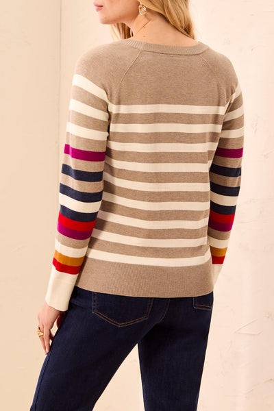 TRIBAL - MULTI STRIPE SWEATER - 3132O-8477 - 2 Colours