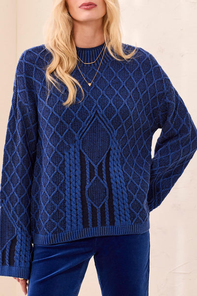 TRIBAL - CABLE COTTON SWEATER - 3158O-576