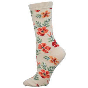 SOCKSMITH BAMBOO CREW SOCKS - WILD FLOWERS
