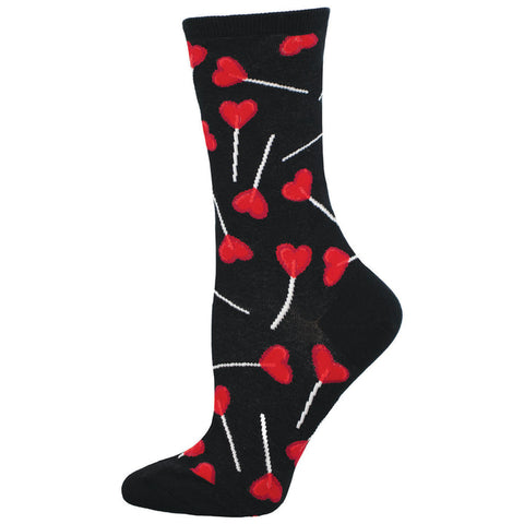 SOCKSMITH CREW SOCKS - I HEART LOLLIPOPS