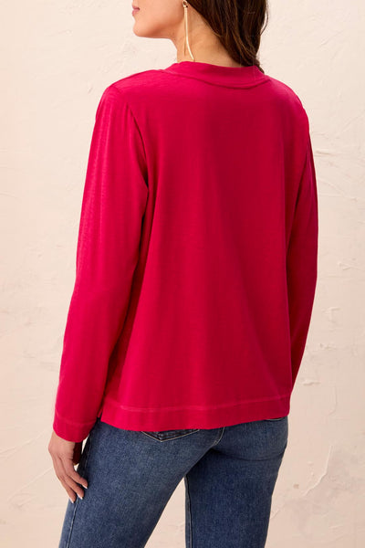 TRIBAL - V NECK COTTON TOP - 3169O-8285 - 4 Colours