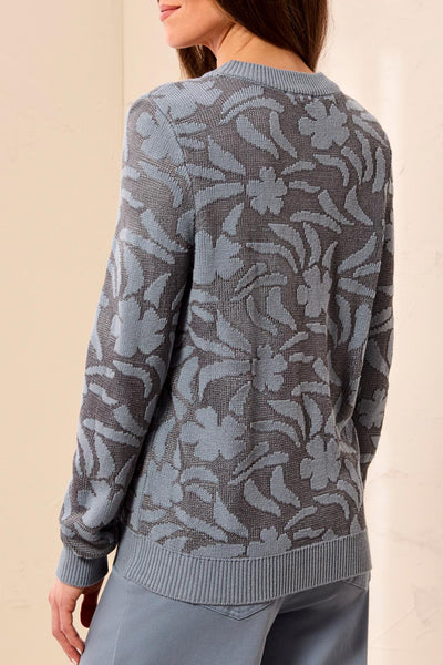TRIBAL - JACQUARD CREW NECK SWEATER - 3179O-8480