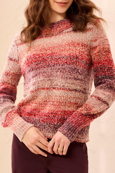 TRIBAL - SPACE DYE MOCK NECK SWEATER -3180O-8208 - 2 Colours
