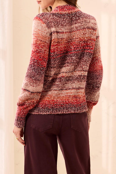 TRIBAL - SPACE DYE MOCK NECK SWEATER -3180O-8208 - 2 Colours