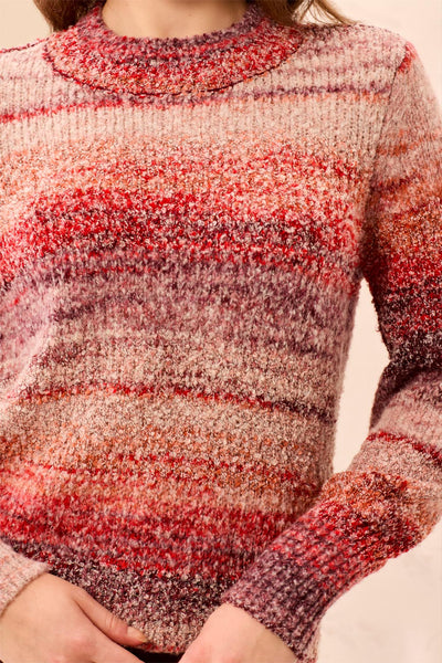 TRIBAL - SPACE DYE MOCK NECK SWEATER -3180O-8208 - 2 Colours