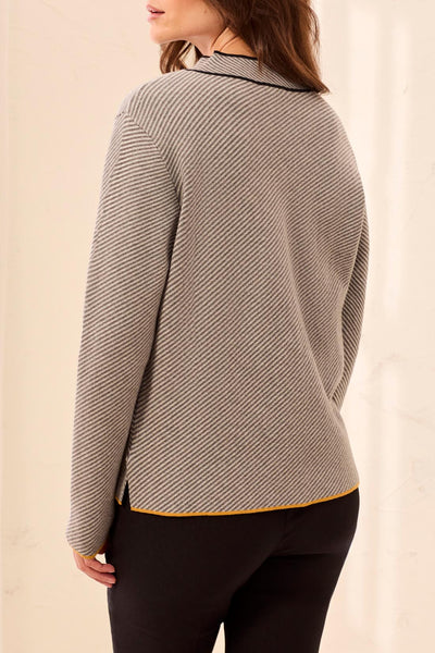 TRIBAL - SPLIT NECK COTTON SWEATER - 3184O-576 - 2 Colours