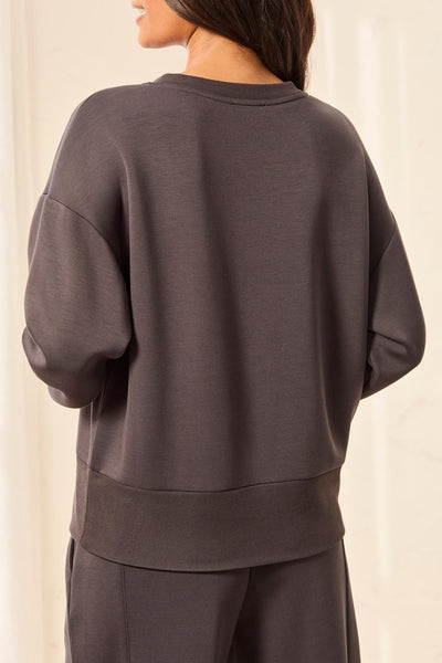 TRIBAL - TECHNO LUX V NECK POPOVER TOP - 3202O-3390