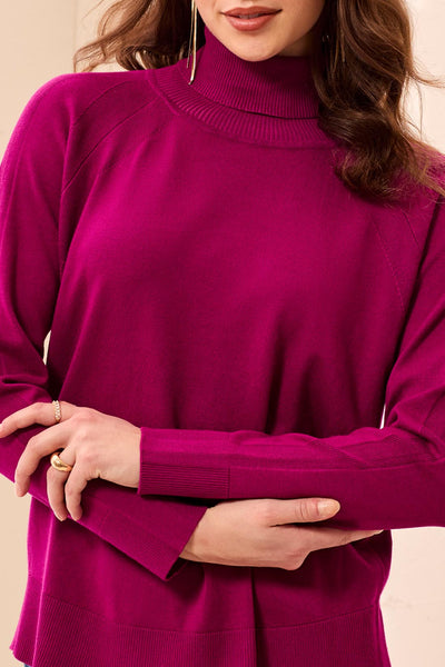 TRIBAL - SOFT LIGHTWEIGHT TURTLENECK SWEATER - 3210O-8477 - 4 Colours