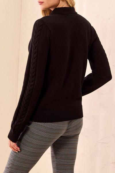 TRIBAL - POLO COTTON CABLE SWEATER - 3214O-576 - 2 Colours