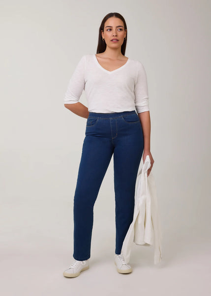 FDJ - PULL-ON STRAIGHT LEG DENIM JEAN - 291106N