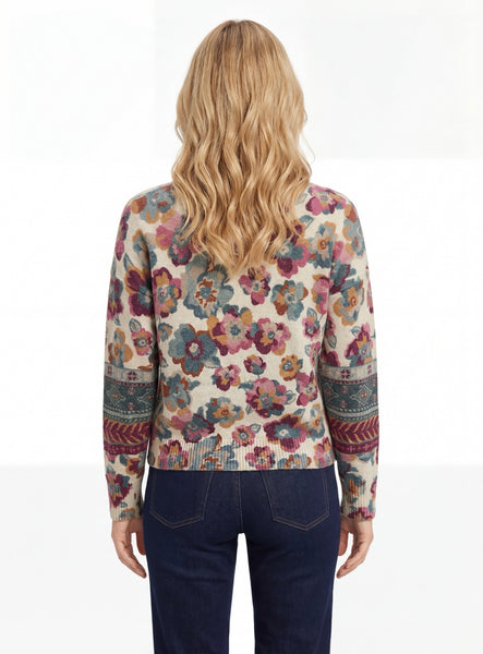 CYC - VINTAGE FLORAL PRINT KNIT CARDIGAN - 262-8056