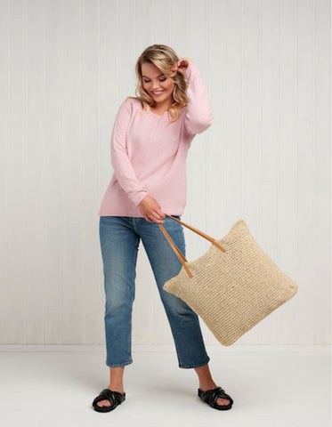 SKOVHUUS -ORGANIC COTTON DIAGONAL RIB SWEATER - 1366 -4 Colours